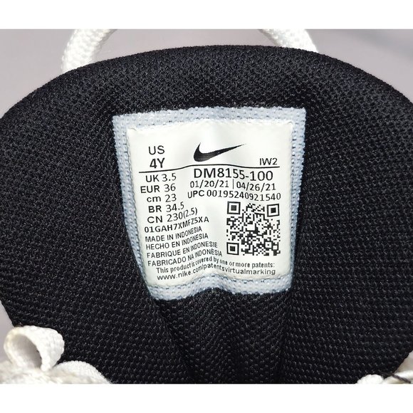 Nike Air More Uptempo GS Peace Love Swoosh Colorful White Mid-Top Sneakers 4Y - Picture 13 of 13